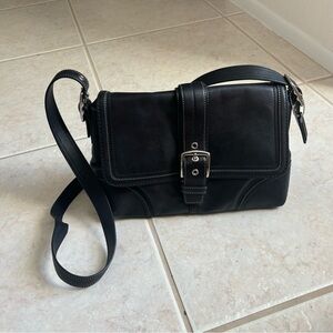 Coach Hampton Black leather Cross body bag